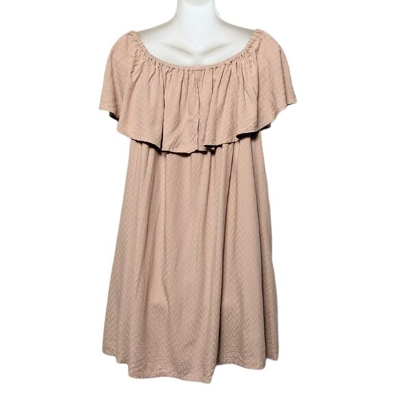 NWT LULUS Melodic Blush Off Shoulder Shift Dress L - Picture 7 of 9